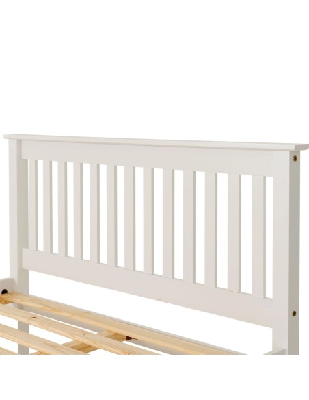 Monaco 4FT High End Bed - White