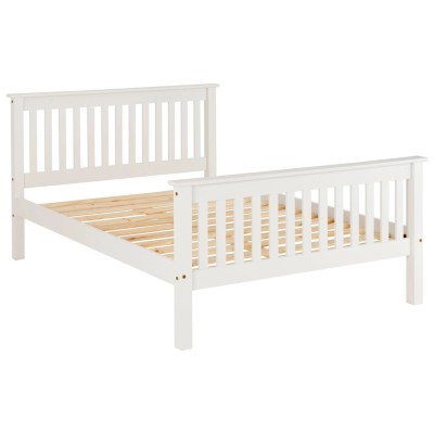 Monaco 4FT High End Bed - White