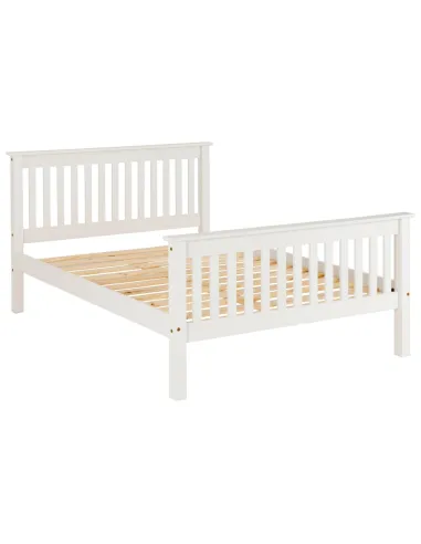 Monaco 4FT High End Bed - White