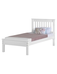 Monaco 3FT Low End Bedframe - White
