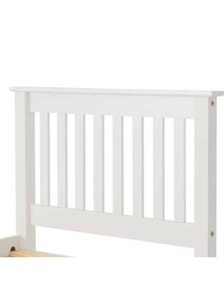 Monaco 3FT Low End Bedframe - White