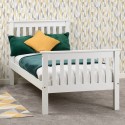 Monaco 3FT High End Bedframe - White