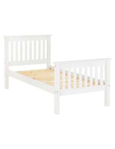 Monaco 3FT White High End Bedframe | Murphy Furniture