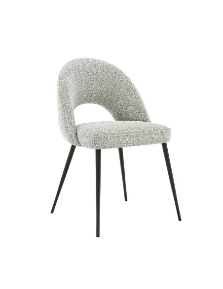 Oakley Dining Chair - Mixed Grey/White Boucle