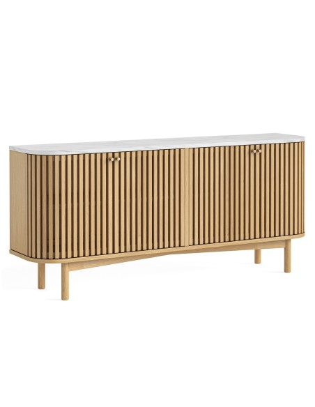 Boardwalk Natural Large Sideboard - Marble Top