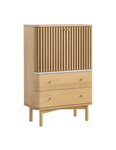 Boardwalk Natural Shoe Cabinet - Marble Top