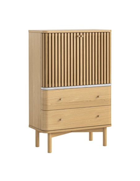 Boardwalk Natural Shoe Cabinet - Marble Top