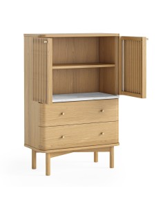 Boardwalk Natural Shoe Cabinet - Marble Top 2