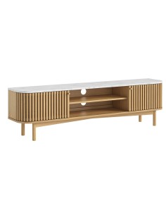 Boardwalk Natural Large TV Unit - Marble Top