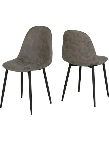 Athens Rectangular Table Dining Set (x4 Chairs) - Concrete Effect