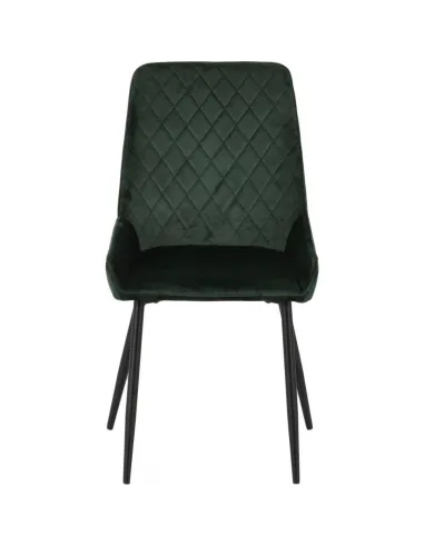 Athens Rectangular Table & Avery Dining Set (x4 Chairs) - Concrete/Emerald Green Velvet