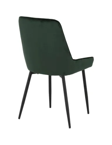 Athens Rectangular Table & Avery Dining Set (x4 Chairs) - Concrete/Emerald Green Velvet