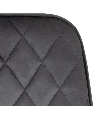 Athens Round Table & Avery Dining Set (x4 Chairs) - Concrete/Sapphire Blue Velvet