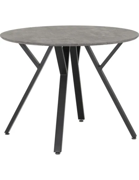 Athens Round Table Dining Table - Concrete Effect