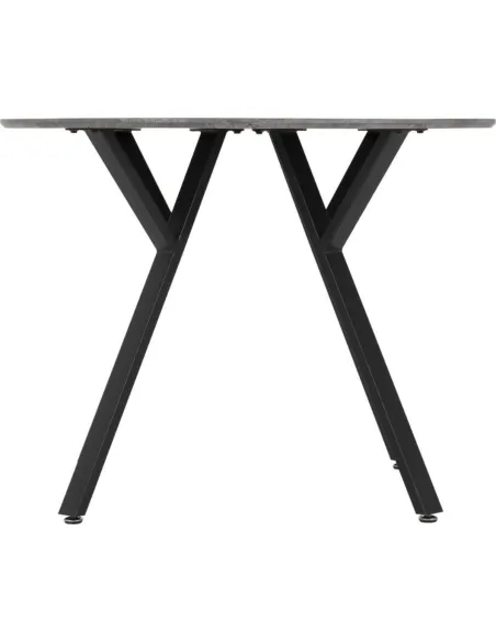 Athens Round Table Dining Table - Concrete Effect