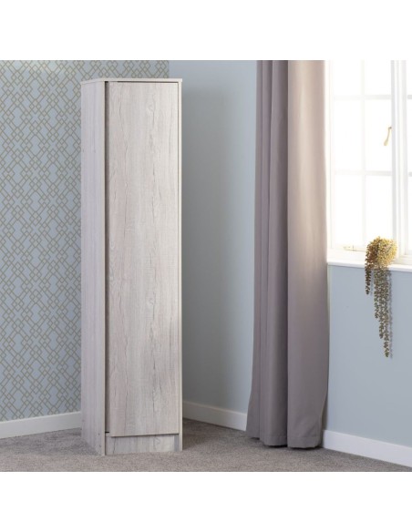 Malvern 1 Door Wardrobe - Urban Snow