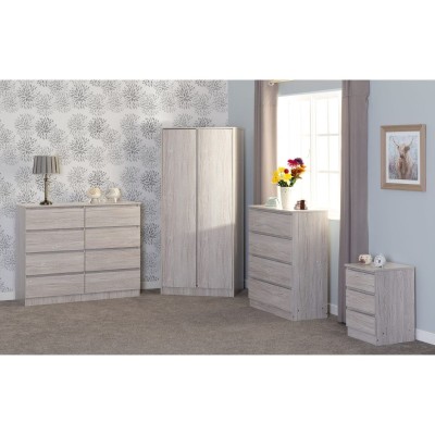 Malvern 2 Door Wardrobe - Urban Snow