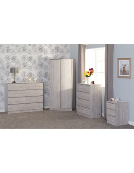 Malvern 2 Door Wardrobe - Urban Snow