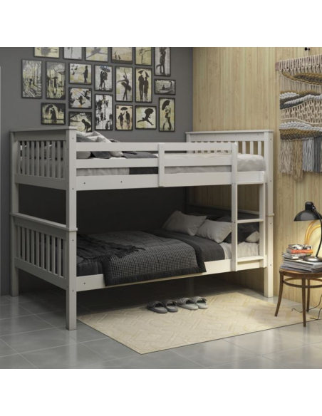 Bounty Quad Bunk – Grey (4FT Top & Bottom) | Murphy Furniture