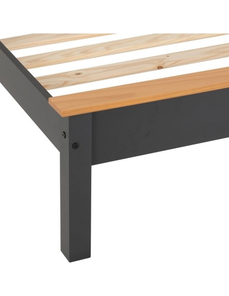 Monaco 3ft Low End Bed Set - Grey (Bed & Mattress)