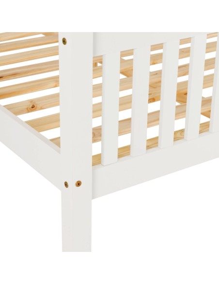 Monaco 4ft High End Bed Set - White (Bed & Mattress)