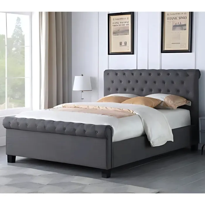 Layla 5ft Storage Bed - Grey