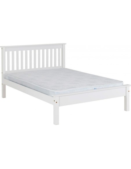 Monaco 4ft6 Low Foot End Bedframe - White