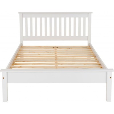 Monaco 4ft6 Low Foot End Bedframe - White