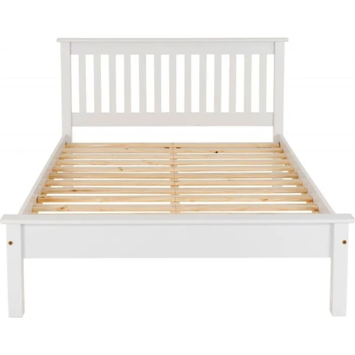 Monaco 4ft6 Low Foot End Bedframe - White