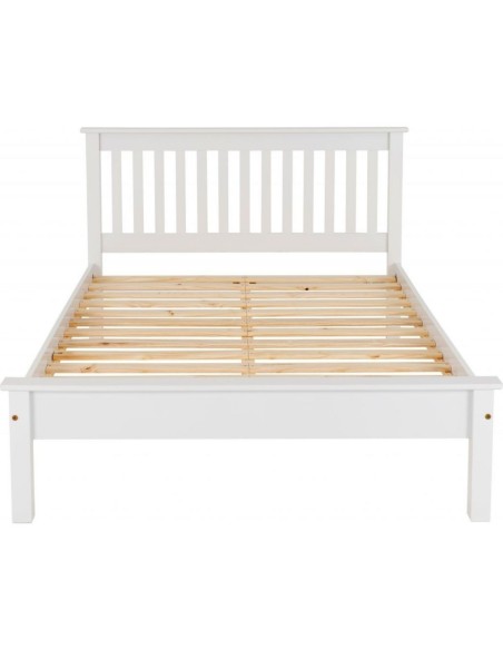 Monaco 4ft6 Low Foot End Bedframe - White