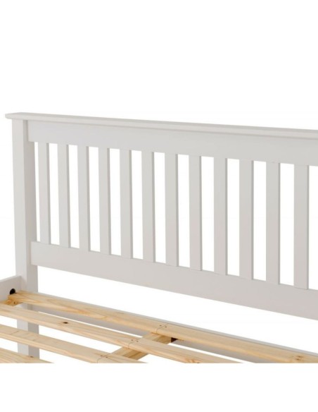 Monaco 4ft6 Low Foot End Bedframe - White