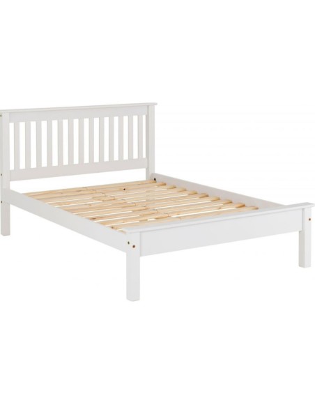 Monaco 4ft6 Low Foot End Bedframe - White