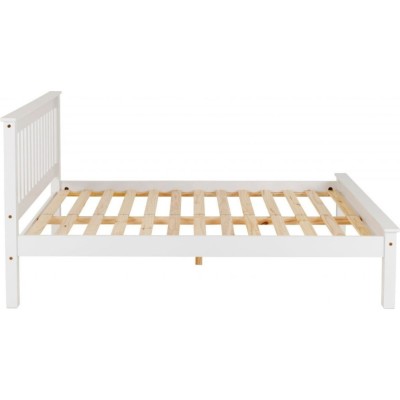 Monaco 4ft6 Low Foot End Bedframe - White