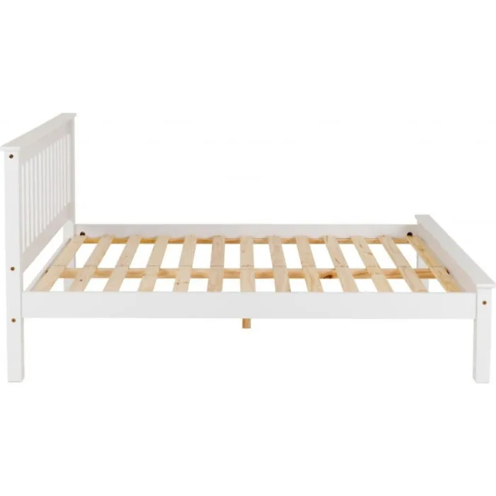 Monaco 4ft6 Low Foot End Bedframe - White