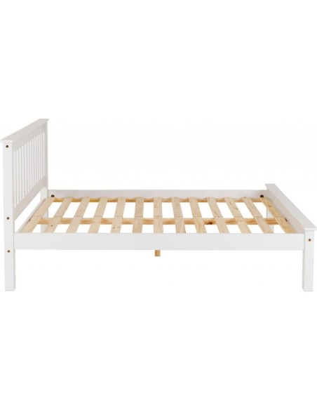 Monaco 4ft6 Low Foot End Bedframe - White
