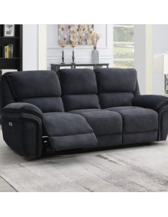 Bruno 3 Seater Power Recliner Sofa - Bowery Ink