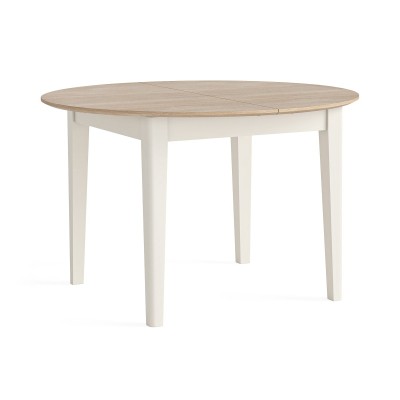 Marlow 1200 mm/1550 mm Round Extending Dining Table - Coconut Milk