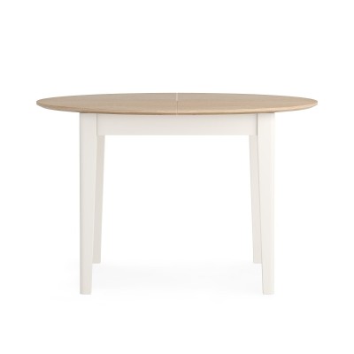 Marlow 1200 mm/1550 mm Round Extending Dining Table - Coconut Milk
