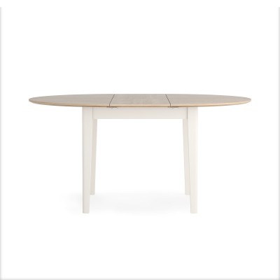 Marlow 1200 mm/1550 mm Round Extending Dining Table - Coconut Milk