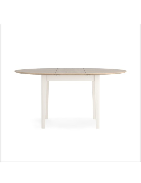 Marlow 1200 mm/1550 mm Round Extending Dining Table - Coconut Milk