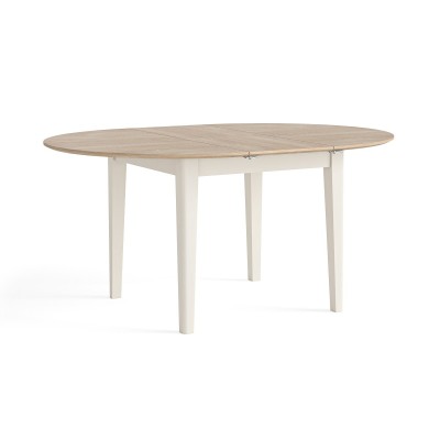 Marlow 1200 mm/1550 mm Round Extending Dining Table - Coconut Milk