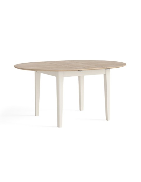 Marlow 1200 mm/1550 mm Round Extending Dining Table - Coconut Milk