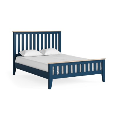 Marlow 4ft6 Slatted Bedframe - Navy
