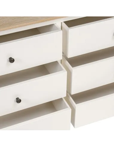 Marlow 6 Drawer Chest - Coconut Milk