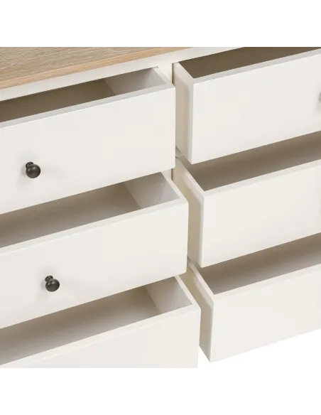 Marlow 6 Drawer Chest - Coconut Milk