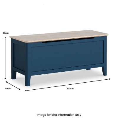 Marlow Blanket Box - Navy