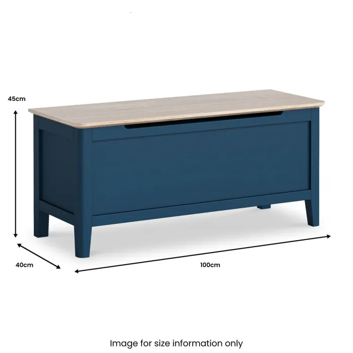 Marlow Blanket Box - Navy