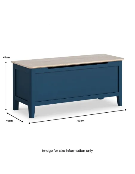 Marlow Blanket Box - Navy