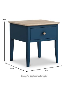Marlow Lamp Table - Navy 2