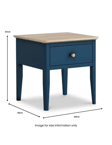 Marlow Lamp Table - Navy